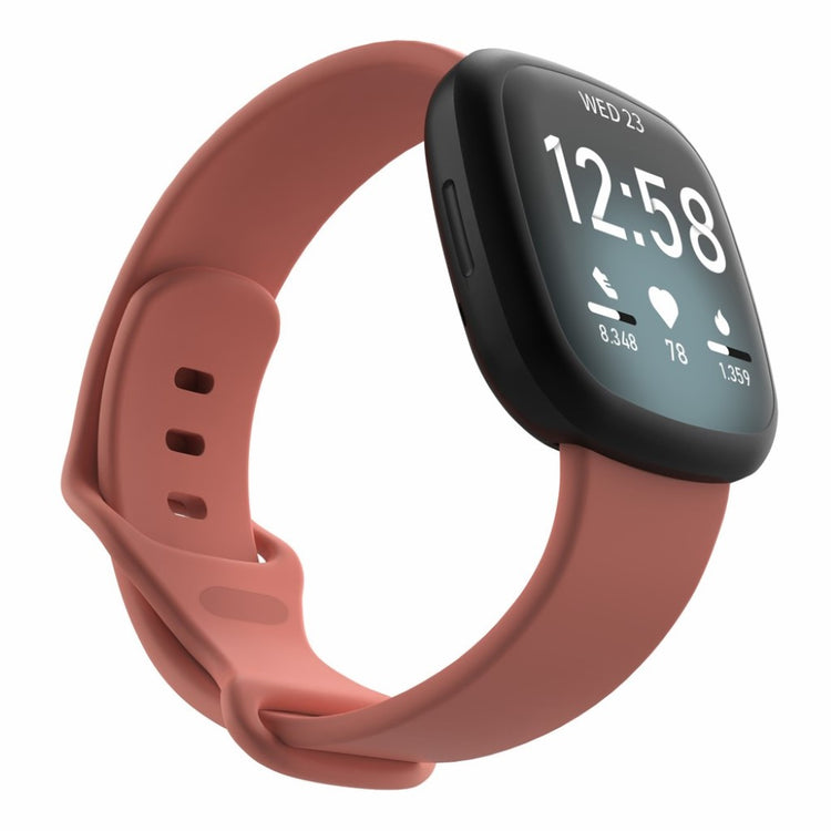 Helt vildt kønt Fitbit Versa 3 / Fitbit Sense Silikone Rem - Størrelse: S - Pink#serie_3