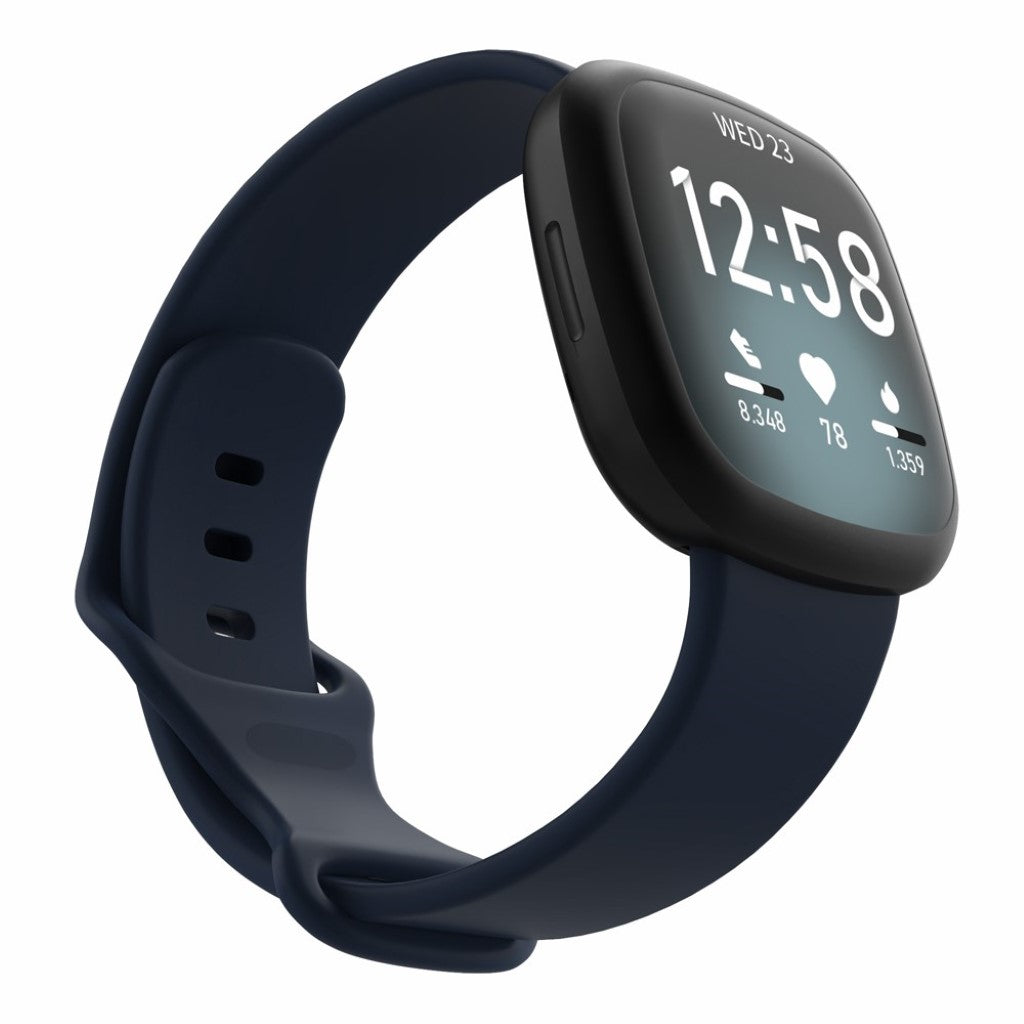 Helt vildt kønt Fitbit Versa 3 / Fitbit Sense Silikone Rem - Størrelse: S - Blå#serie_4