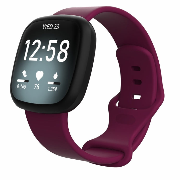 Helt vildt kønt Fitbit Versa 3 / Fitbit Sense Silikone Rem - Størrelse: S - Rød#serie_7