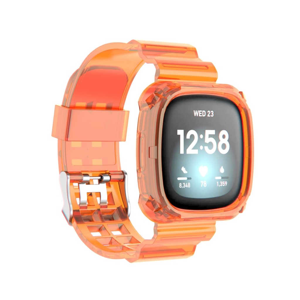 Vildt hårdfør Fitbit Versa 3 / Fitbit Sense Silikone Rem - Orange#serie_4