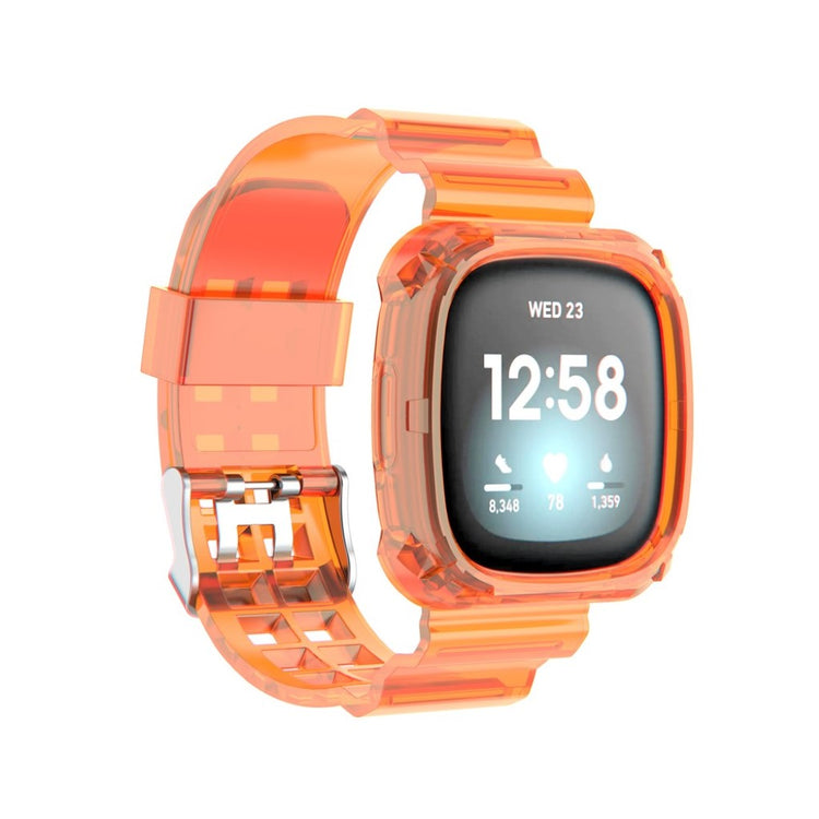 Vildt hårdfør Fitbit Versa 3 / Fitbit Sense Silikone Rem - Orange#serie_4