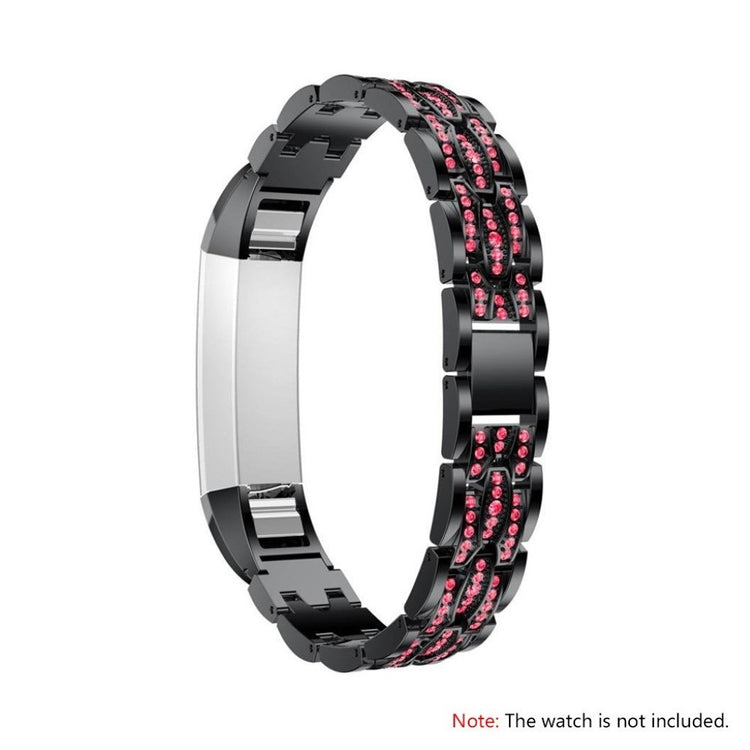 Vildt pænt Fitbit Alta Metal og Rhinsten Rem - Pink#serie_2