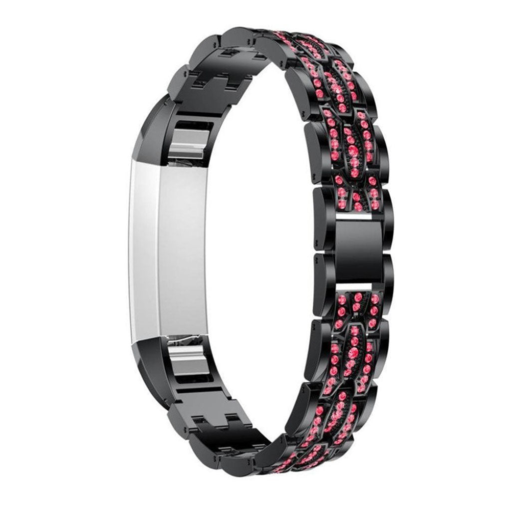 Vildt pænt Fitbit Alta Metal og Rhinsten Rem - Pink#serie_2