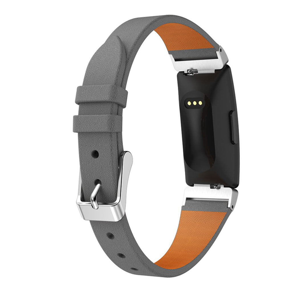 Mega komfortabel Fitbit Inspire รgte lรฆder Rem - Sรธlv#serie_1