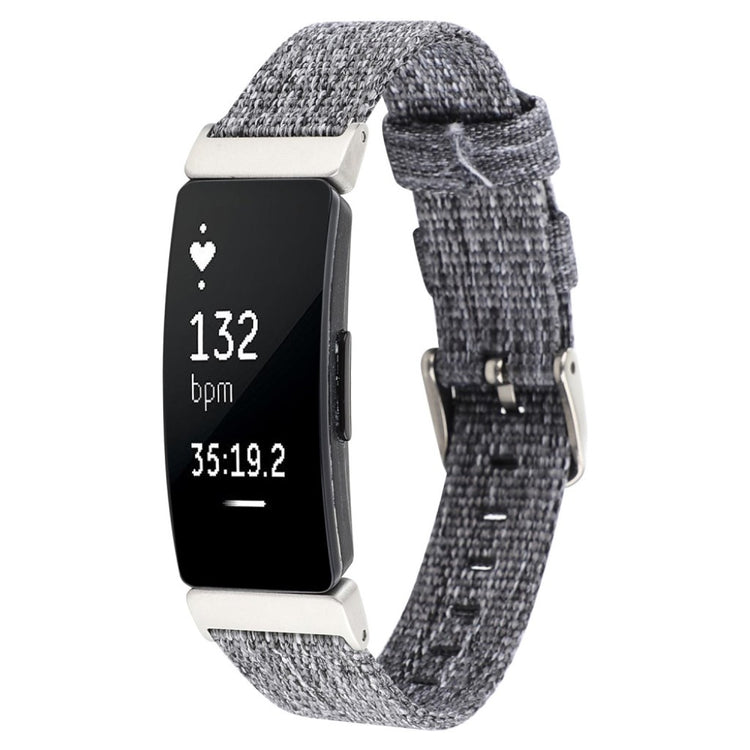 Super fantastisk Fitbit Inspire Nylon Rem - Sølv#serie_2