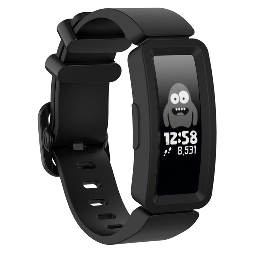 Rigtigt hรฅrdfรธr Fitbit Inspire Silikone Rem - Sort#serie_1