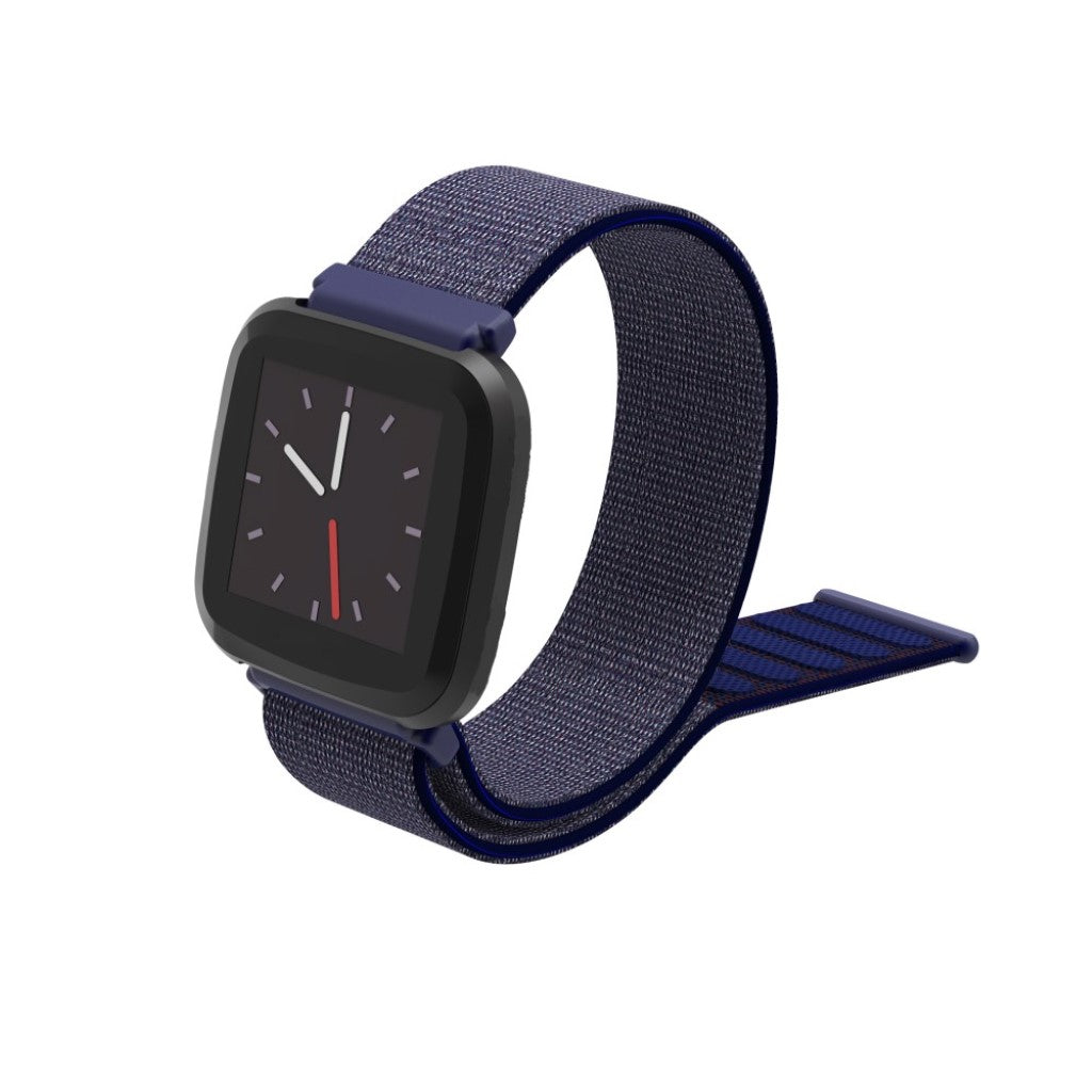 Rigtigt pænt Fitbit Versa Lite Nylon Rem - Blå#serie_9