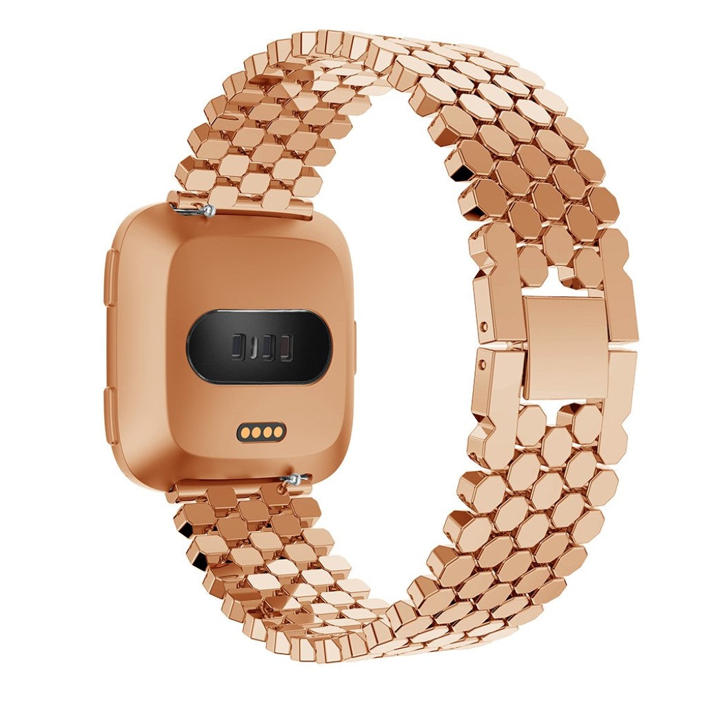Super skøn Fitbit Versa Lite Metal Rem - Guld#serie_3