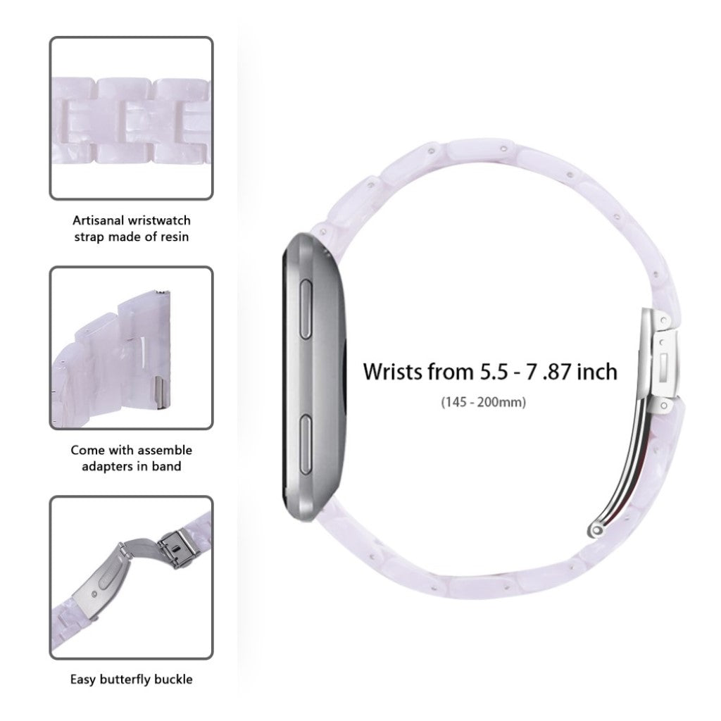 Vildt elegant Fitbit Versa 2 / Fitbit Versa Lite  Rem - Hvid#serie_15