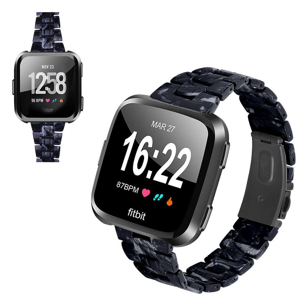 Vildt elegant Fitbit Versa 2 / Fitbit Versa Lite  Rem - Sort#serie_8