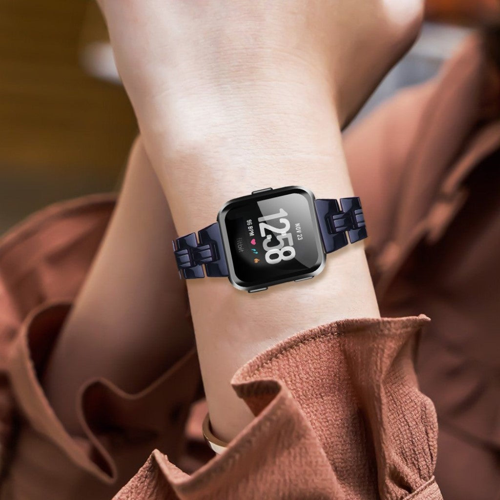 Vildt elegant Fitbit Versa 2 / Fitbit Versa Lite  Rem - Sort#serie_9