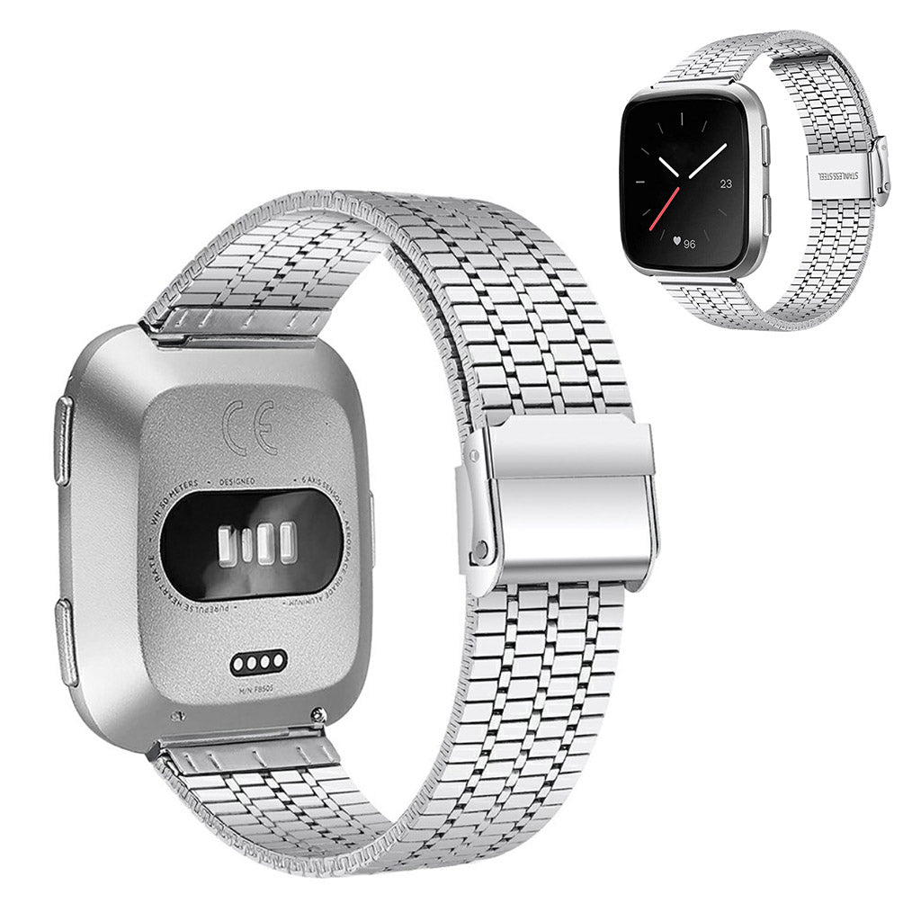 Yndigt Fitbit Versa 2 / Fitbit Versa Lite Metal Rem - Sรธlv#serie_1