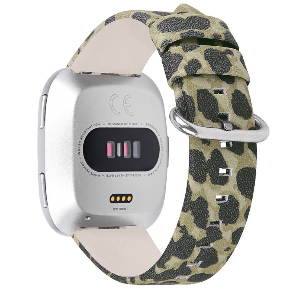Super fed Fitbit Versa 2 / Fitbit Versa Lite รgte lรฆder Rem - Flerfarvet#serie_1
