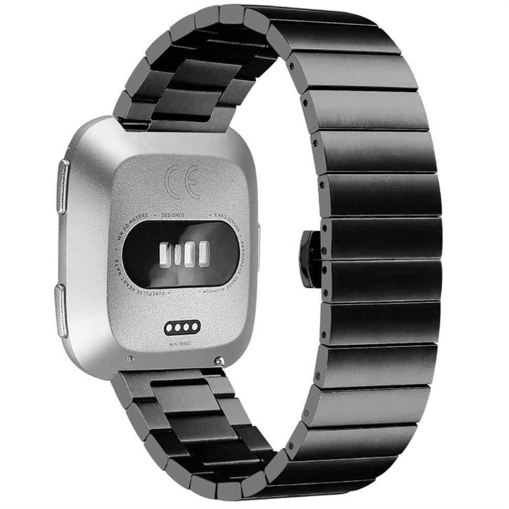 Vildt pรฆnt Fitbit Versa 2 / Fitbit Versa Lite Metal Rem - Sort#serie_1