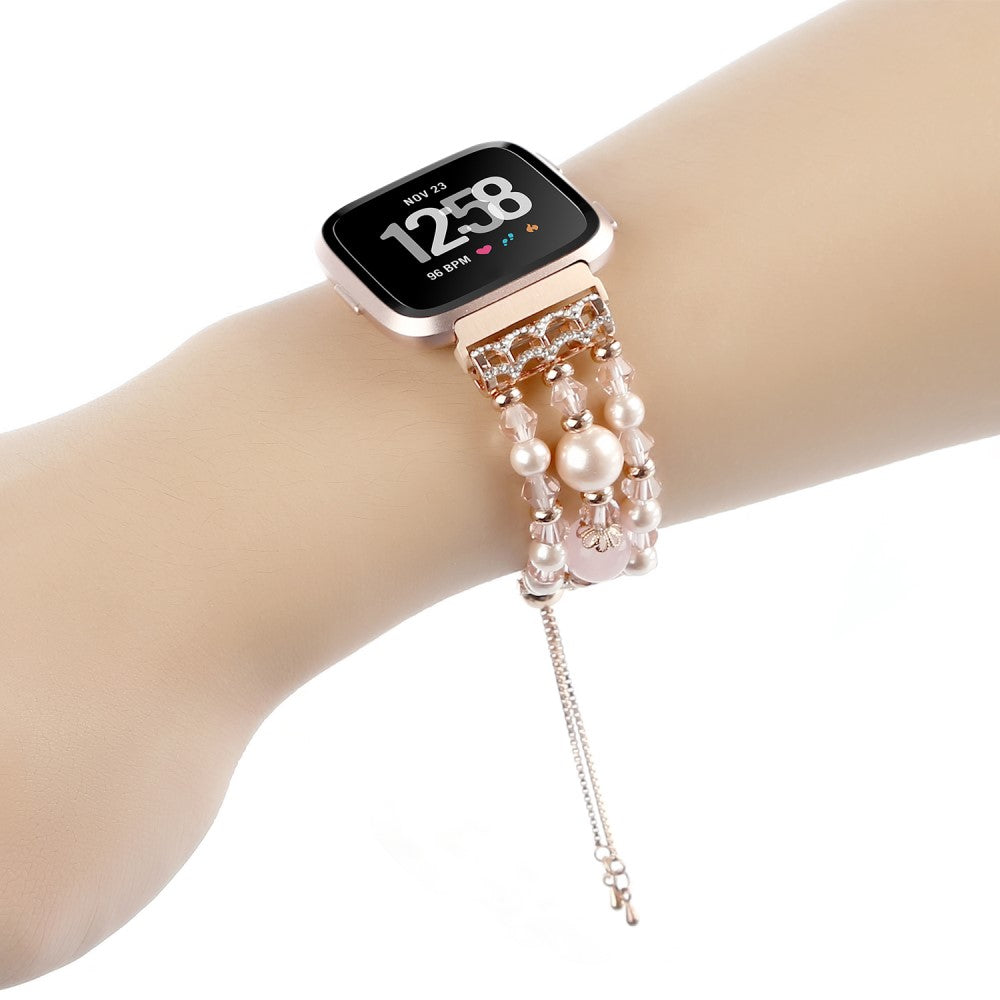 Elegant Fitbit Versa 2 / Fitbit Versa Lite Metal Rem - Pink#serie_2