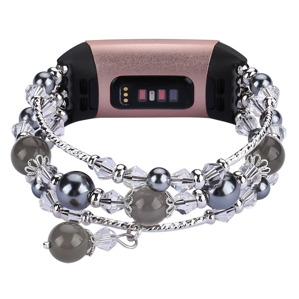 Cool Fitbit Charge 4 / Fitbit Charge 3 Metal og Plastik Rem - Sort#serie_2