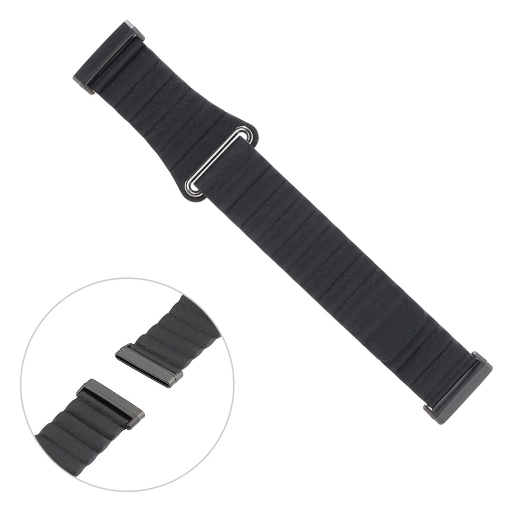 Fed Fitbit Versa 3 / Fitbit Sense รgte lรฆder Rem - Sort#serie_1