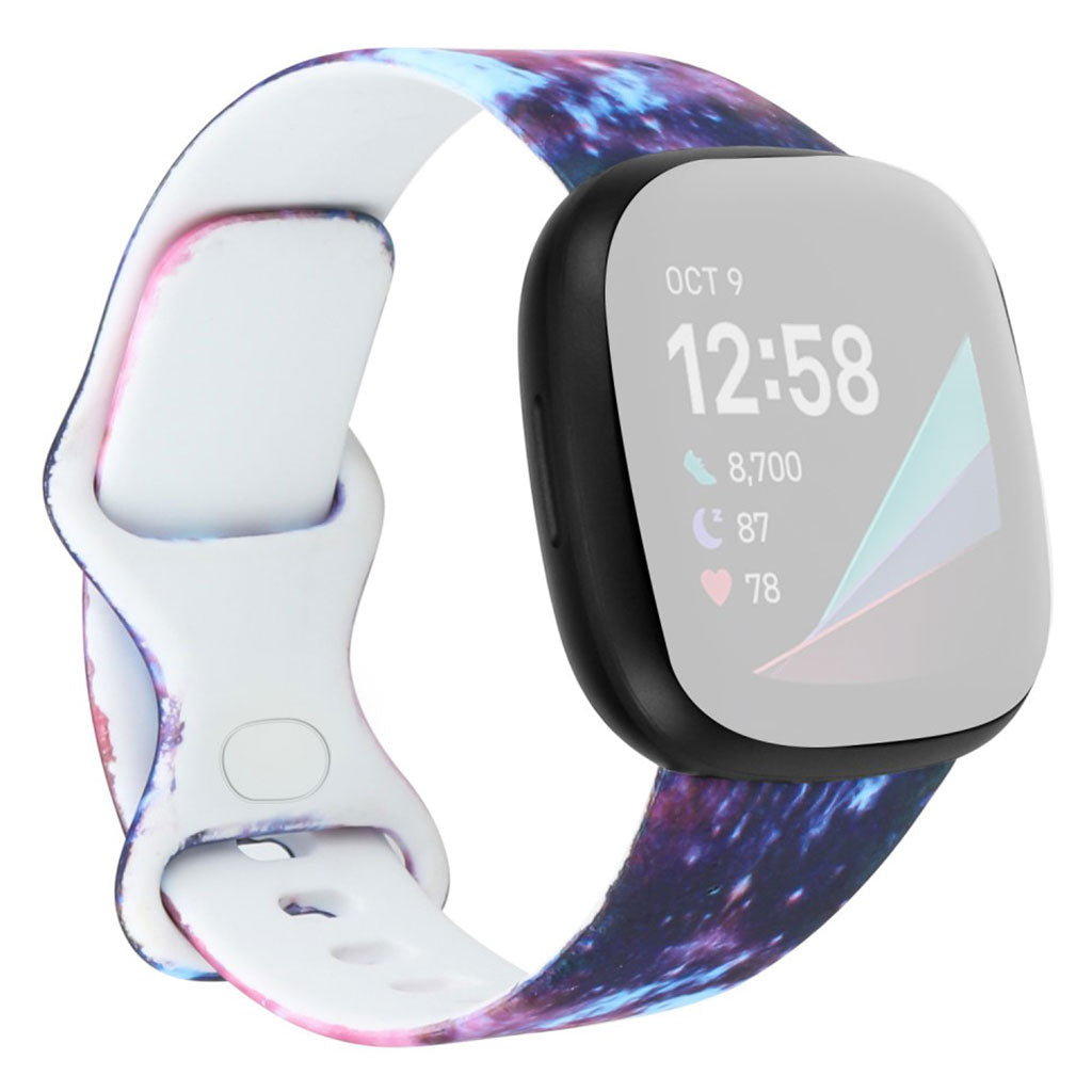 Meget hรฅrdfรธr Fitbit Versa 3 Silikone Rem - Stรธrrelse: L - Flerfarvet#serie_1