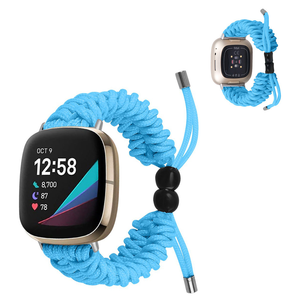 Meget pรฆnt Fitbit Versa 3 / Fitbit Sense Nylon Rem - Blรฅ#serie_1