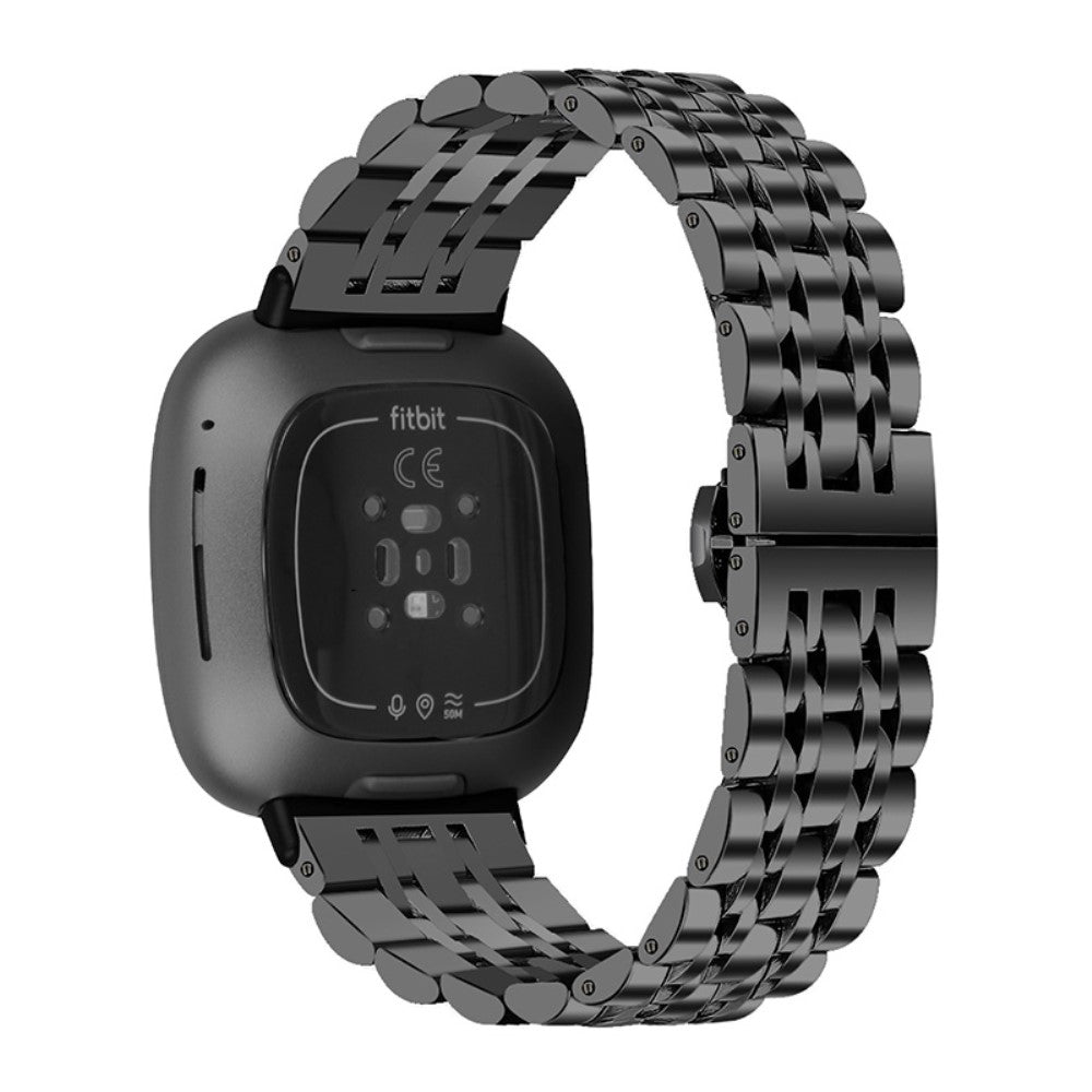 Vildt kรธnt Fitbit Versa 3 Metal Rem - Sort#serie_057