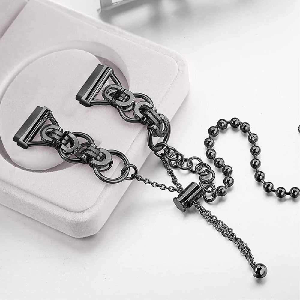 Helt vildt pรฆnt Fitbit Versa 3 Metal Rem - Sort#serie_1