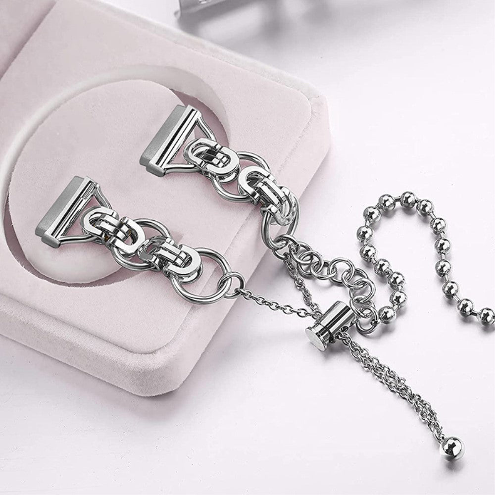 Meget holdbart Fitbit Versa 3 Metal Rem - Sรธlv#serie_094