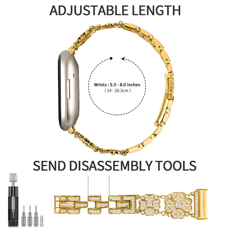 Rigtigt holdbart Fitbit Sense / Fitbit Versa 3  Rem - Guld#serie_2