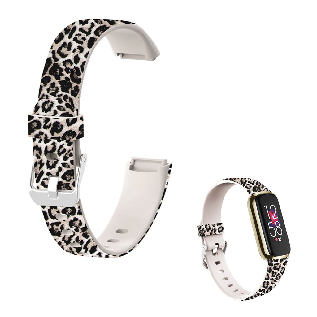 Mega elegant Fitbit Luxe Silikone Rem - Stรธrrelse: L - Brun#serie_1