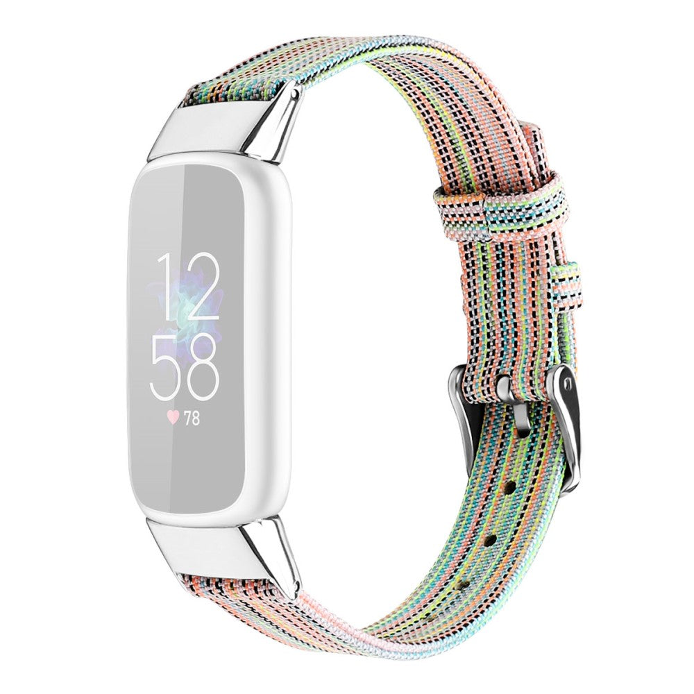 Super godt Fitbit Luxe Nylon Rem - Stรธrrelse: L - Flerfarvet#serie_1