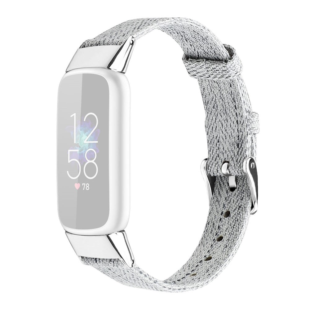 Super godt Fitbit Luxe Nylon Rem - Størrelse: L - Sølv#serie_10