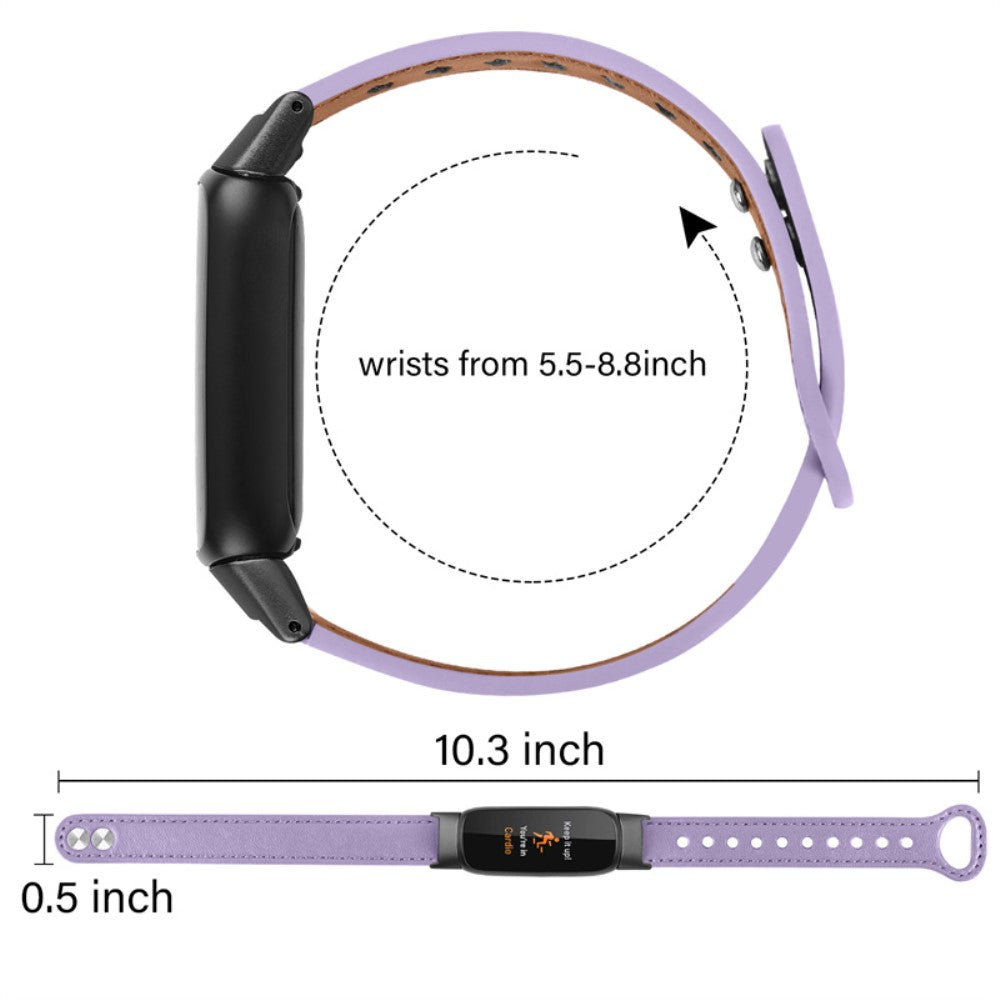 Rigtigt fint Fitbit Luxe Ægte læder Urrem - Lilla#serie_6