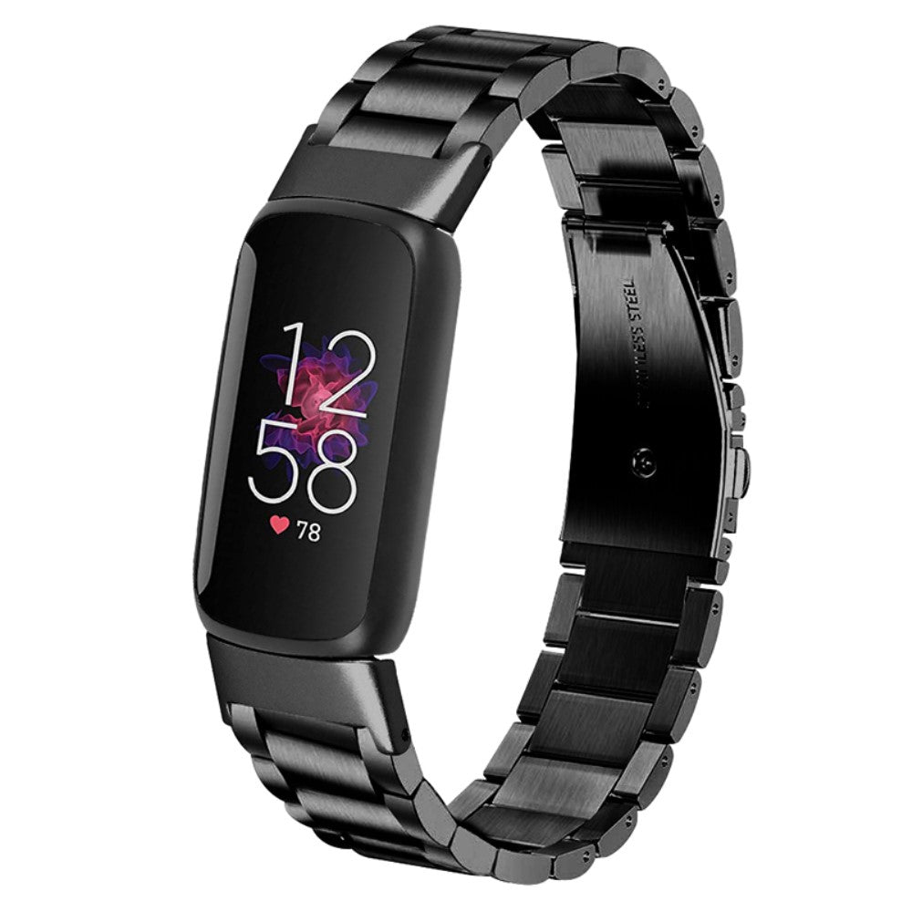 Rigtigt skรธn Fitbit Luxe Metal Rem - Sort#serie_1