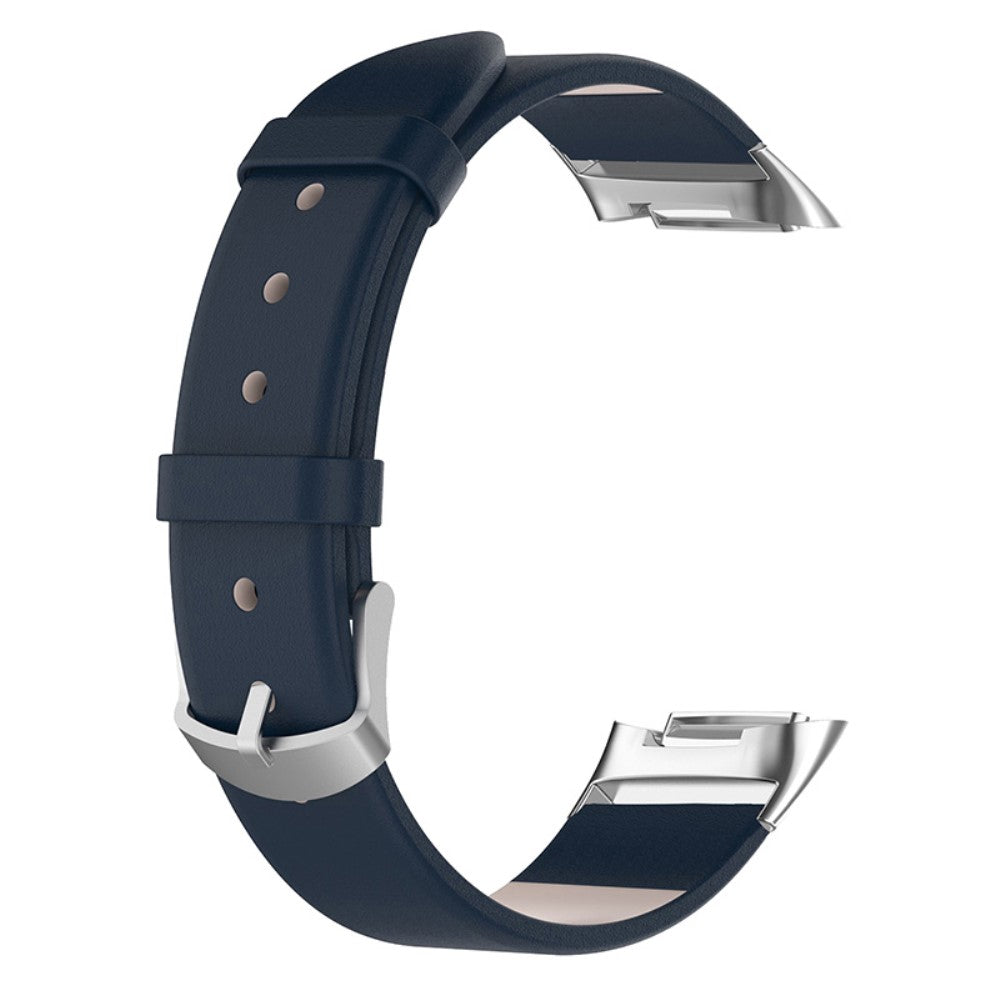 Vildt skรธn Fitbit Charge 5 รgte lรฆder Rem - Blรฅ#serie_1