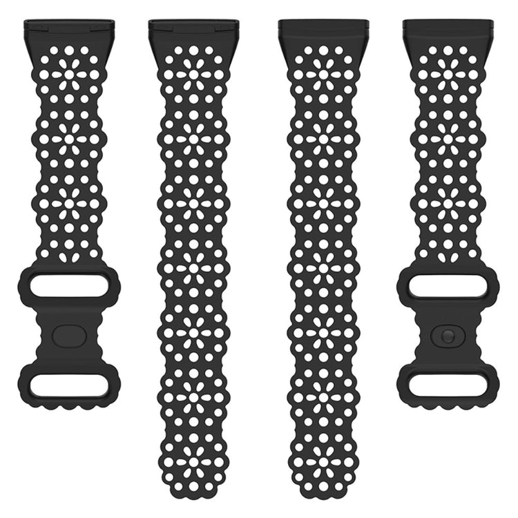 Helt vildt nydelig Universal Fitbit Silikone Urrem - Sort#serie_4