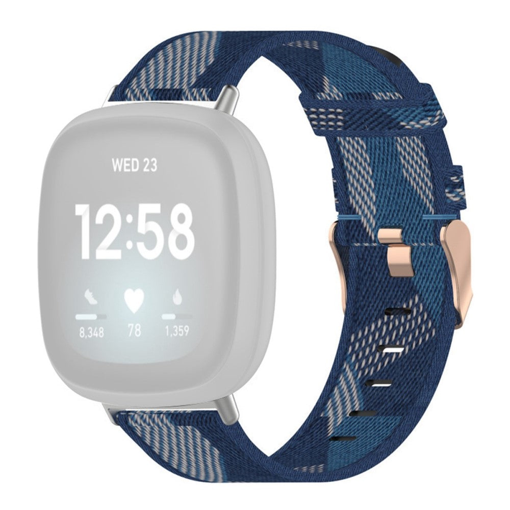 Meget fint Universal Fitbit Nylon Rem - Blå#serie_6
