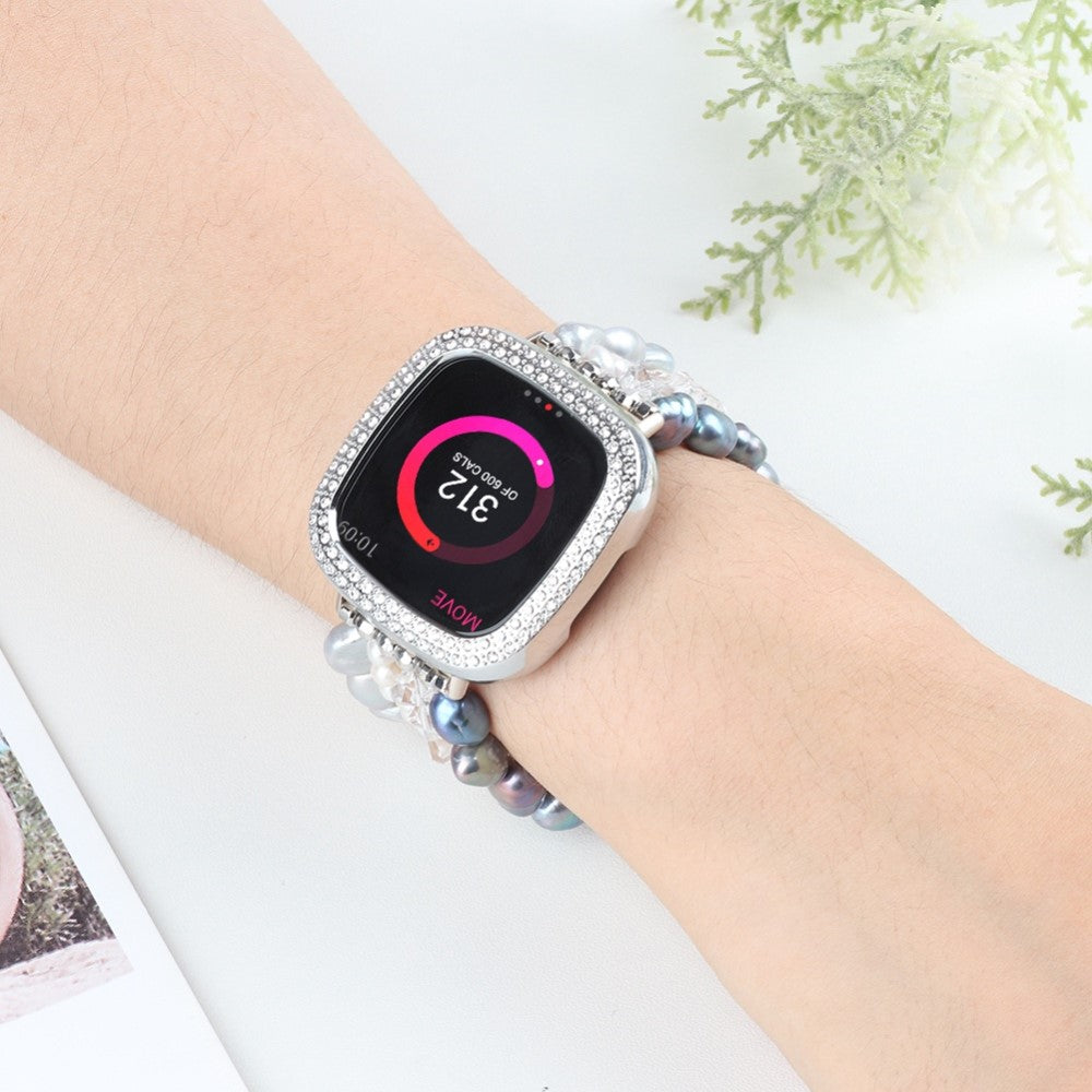 Supercool Universal Fitbit Rhinsten Rem - Sølv#serie_2