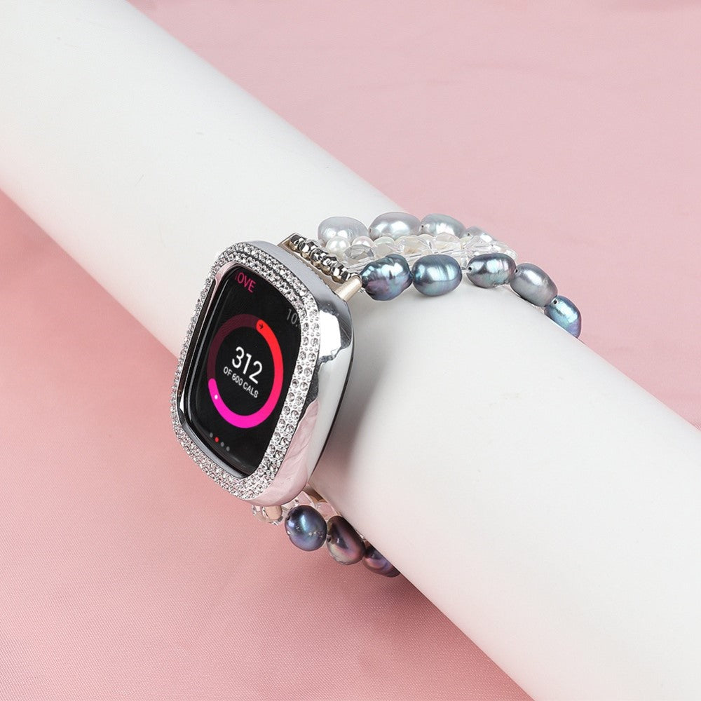 Supercool Universal Fitbit Rhinsten Rem - Sølv#serie_2