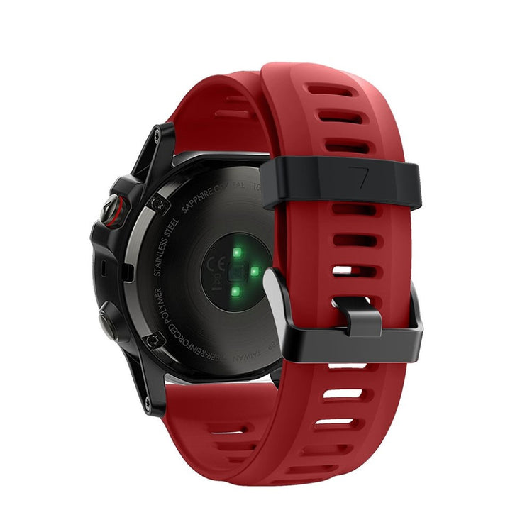 Smuk Garmin Fenix 5X / Garmin Tactix Charlie Silikone Rem - Rød#serie_10