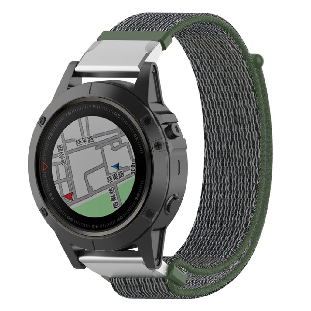 Nydelig Universal Garmin Nylon Rem - Sølv#serie_8