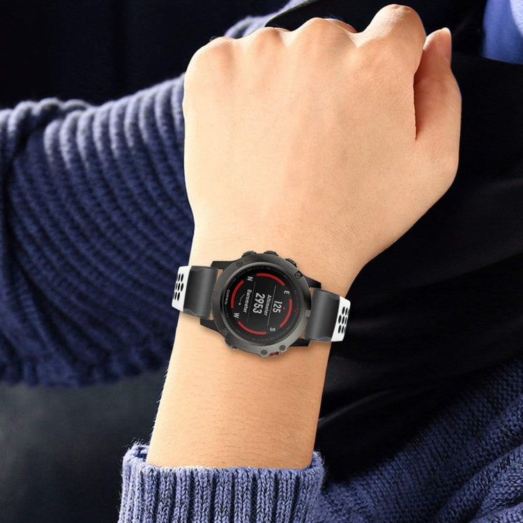 Rigtigt fint Universal Garmin Silikone Rem - Hvid#serie_2