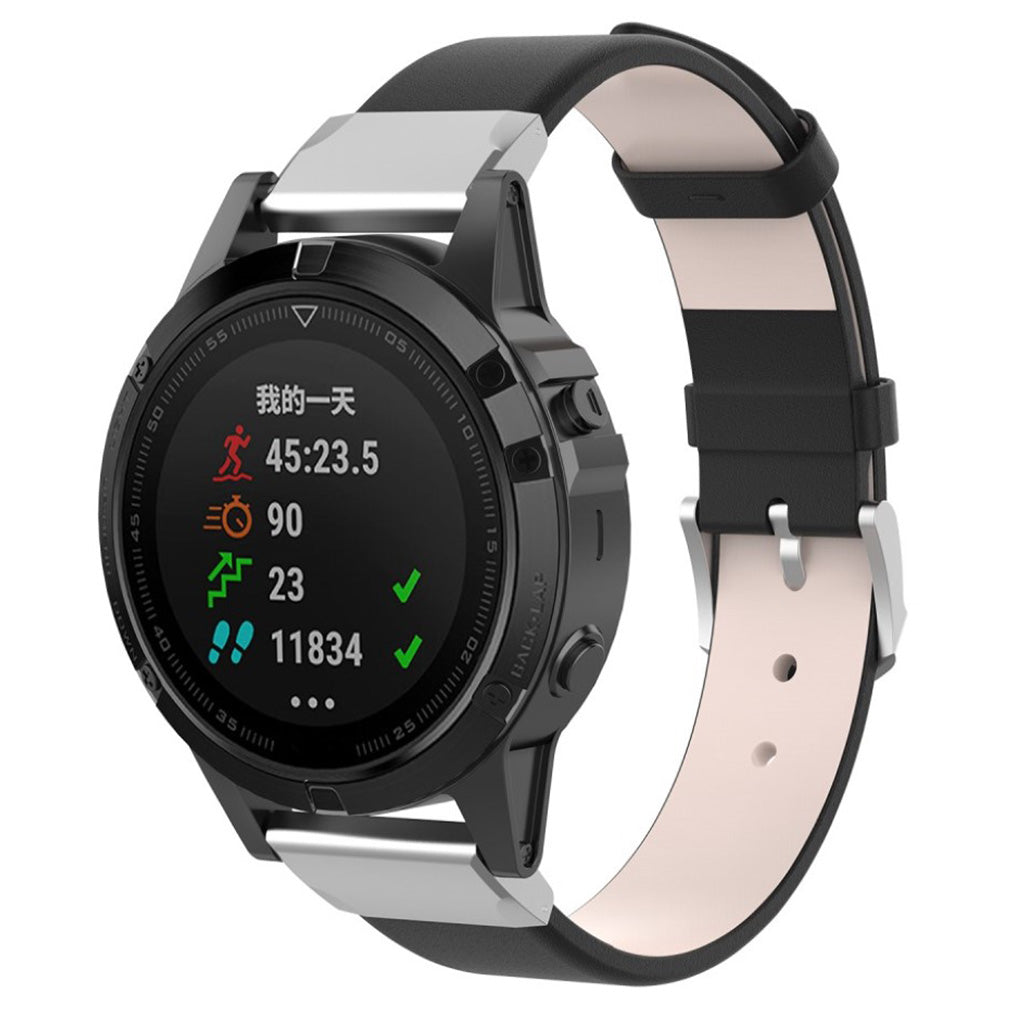 Super flot Universal Garmin Kunstlรฆder Rem - Sort#serie_1