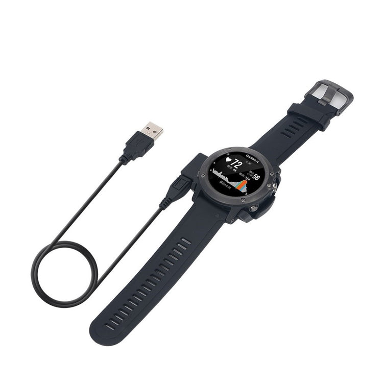 1m Plastik Garmin Quatix 3 / Garmin Fenix 3 USB Opladningskabel - Sort#serie_033