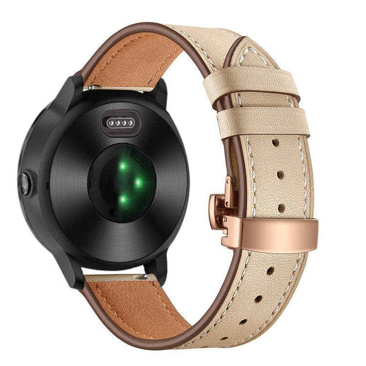Fed Garmin Vivoactive 3 / Garmin Vivomove HR Ægte læder Rem - Brun#serie_14