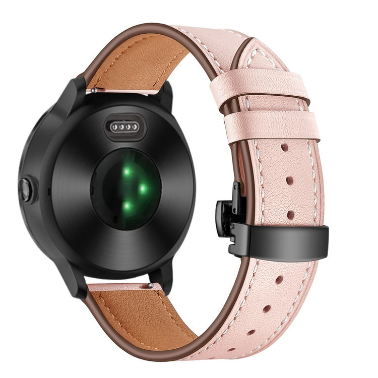Fed Garmin Vivoactive 3 / Garmin Vivomove HR Ægte læder Rem - Pink#serie_3