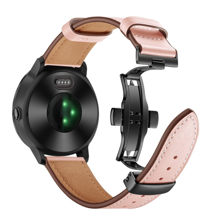 Fed Garmin Vivoactive 3 / Garmin Vivomove HR Ægte læder Rem - Pink#serie_3