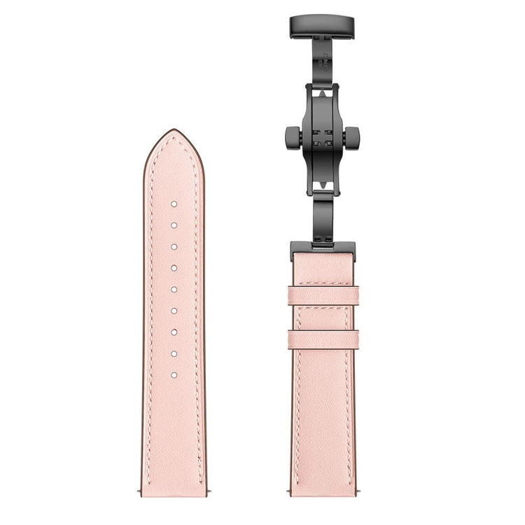 Fed Garmin Vivoactive 3 / Garmin Vivomove HR Ægte læder Rem - Pink#serie_3