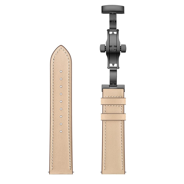 Fed Garmin Vivoactive 3 / Garmin Vivomove HR Ægte læder Rem - Blå#serie_4