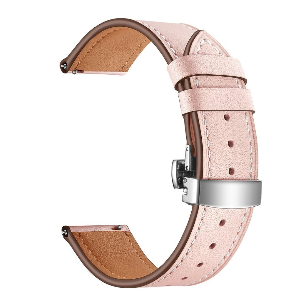 Fed Garmin Vivoactive 3 / Garmin Vivomove HR Ægte læder Rem - Pink#serie_8