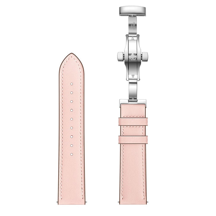 Fed Garmin Vivoactive 3 / Garmin Vivomove HR Ægte læder Rem - Pink#serie_8