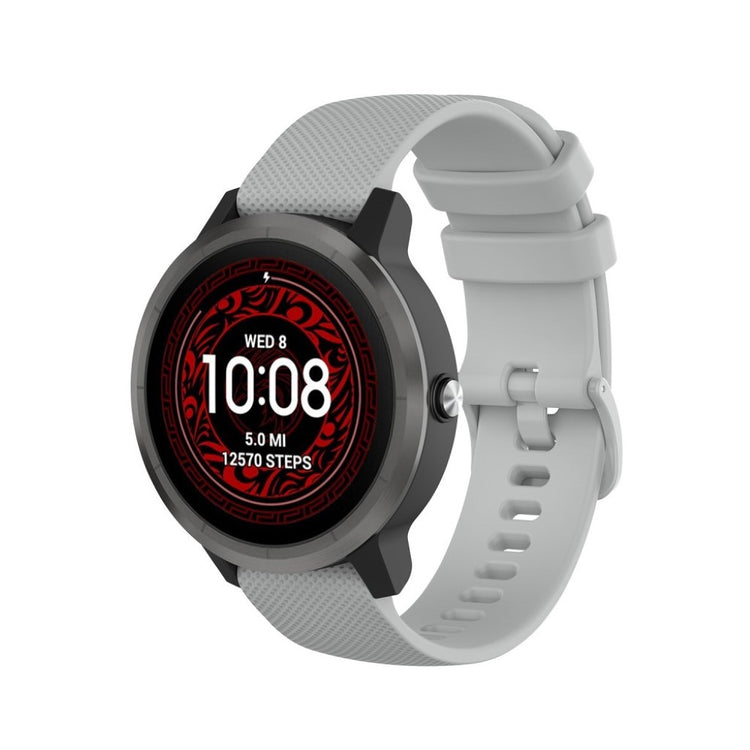 Garmin Vivoactive 3 / Garmin Vivoactive 3 Music Silikone Rem - Sølv#serie_3